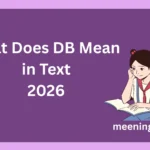 What Does DB Mean in Text? (2026)